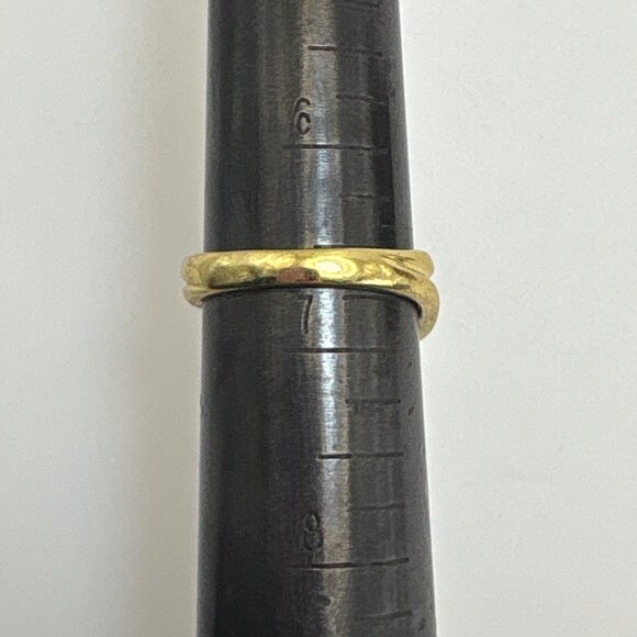 VTG Gold Plated Gold Tone Open Heart Scroll Ring Size 6.5 - Picture 11 of 11